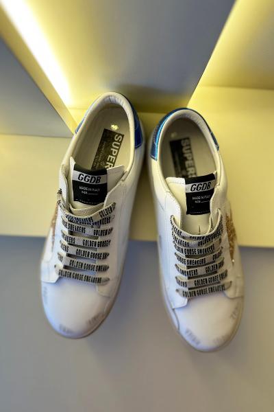 Gldn Gs - Sneakers Beyaz Mavi Detay